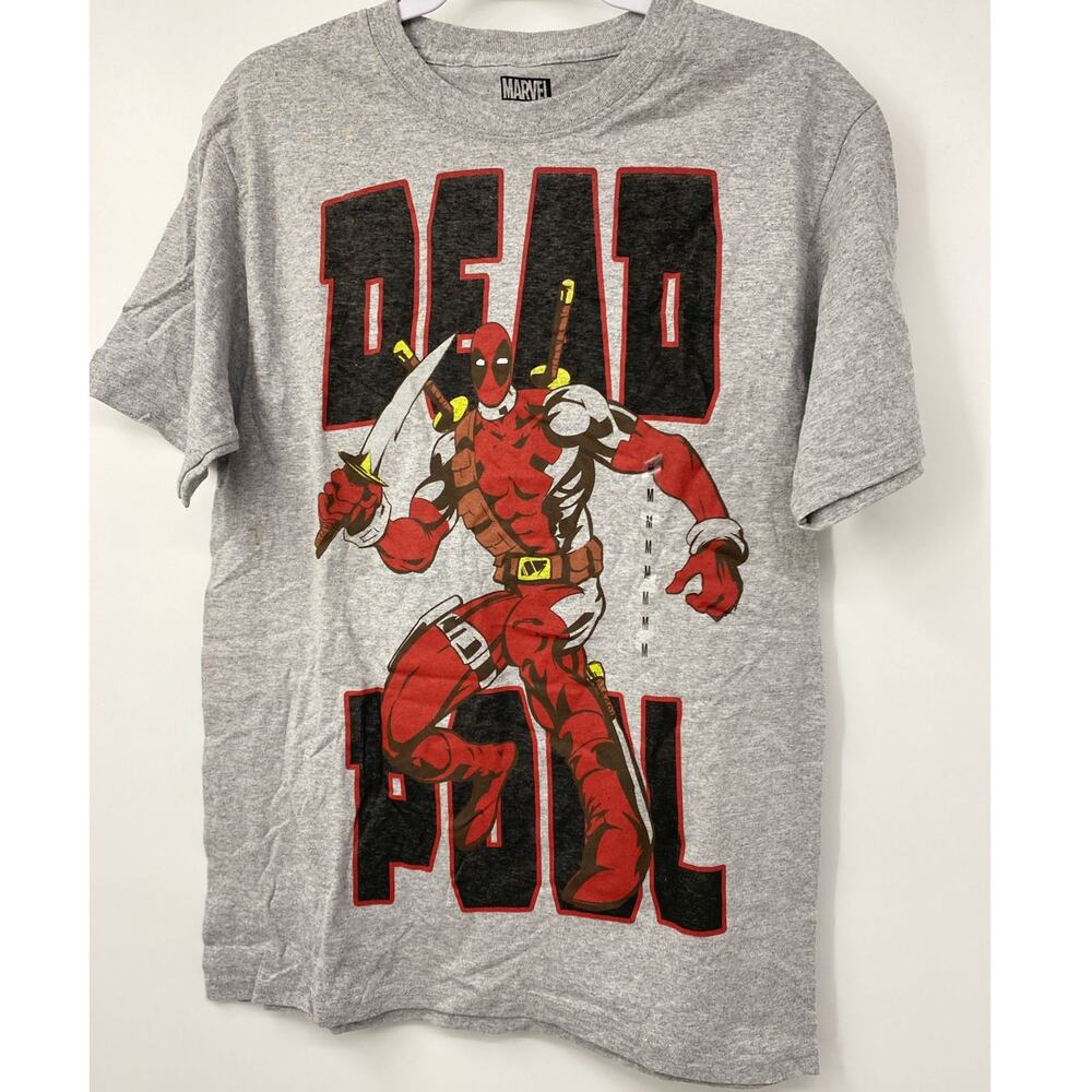 Marvel Deadpool Adult Gray Short Sleeve Tshirt Top NEW Small
